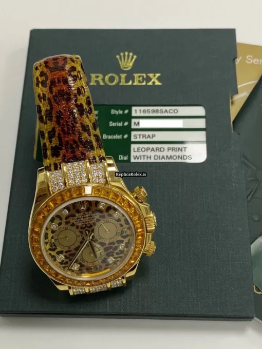 Design Replica Rolex Daytona 116598 Caliber 4130 Automatic Movement 40mm Yellow Gold Case Mens/unisex Watch - Image 6