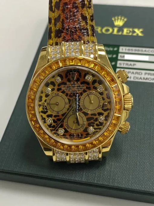 Design Replica Rolex Daytona 116598 Caliber 4130 Automatic Movement 40mm Yellow Gold Case Mens/unisex Watch - Image 7
