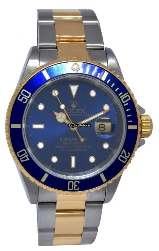 Inexpensive Fake Rolex Submariner Date 16613 Automatic Movement 40mm Gold/steel Case Mens/unisex Watch - Image 10