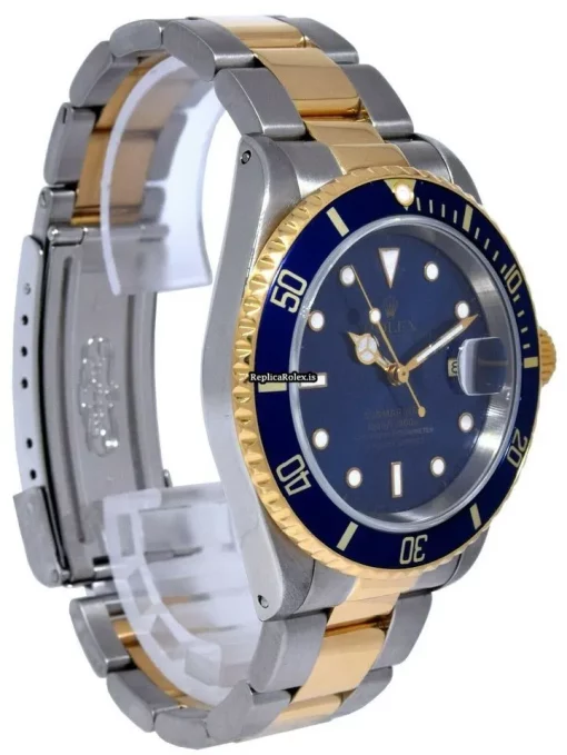 Inexpensive Fake Rolex Submariner Date 16613 Automatic Movement 40mm Gold/steel Case Mens/unisex Watch - Image 4