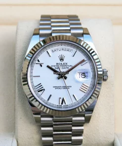 Lovely Replicas Rolex Day-date 40 228239 Caliber 3255 Automatic Movement 40mm White Gold Case Mens/unisex Watch