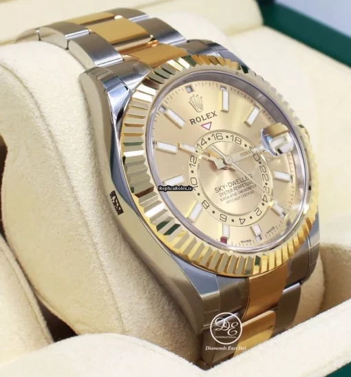 Distinctive Fake Rolex Sky-dweller 326933 Automatic Movement 42mm Gold/steel Case Mens/unisex Watch - Image 5