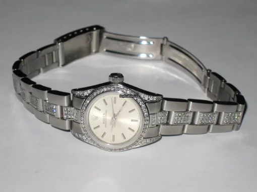 Luxury Fake Rolex Datejust Self Winding Automatic 26mm Steel Case Womens Watch - Image 3