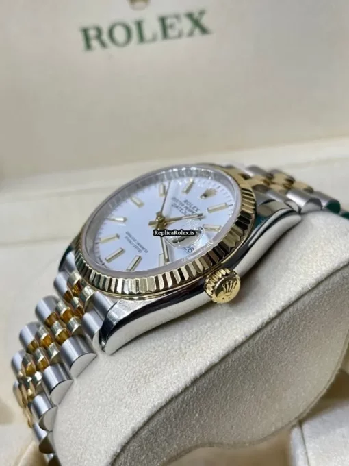Excellent Fake Rolex Datejust 126233 Caliber 3235 Automatic Movement 36mm Gold/steel Case Mens/unisex Watch - Image 2