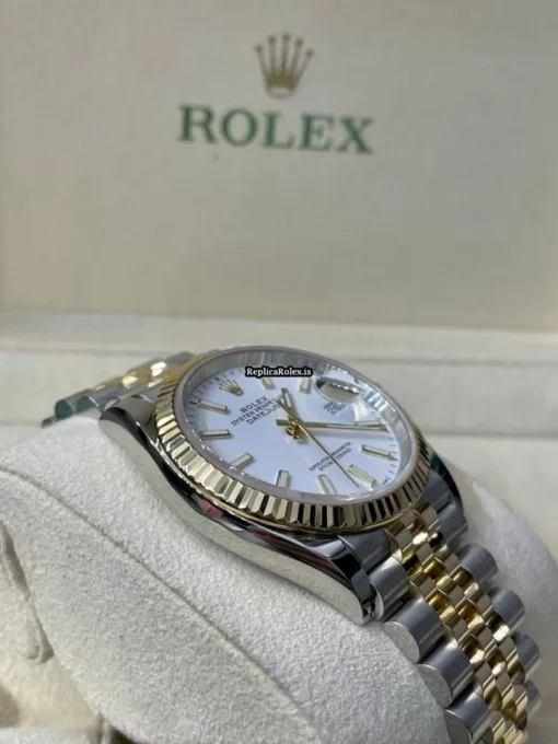Excellent Fake Rolex Datejust 126233 Caliber 3235 Automatic Movement 36mm Gold/steel Case Mens/unisex Watch - Image 3