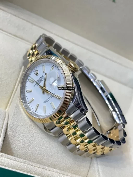 Excellent Fake Rolex Datejust 126233 Caliber 3235 Automatic Movement 36mm Gold/steel Case Mens/unisex Watch - Image 6