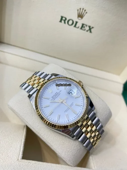 Excellent Fake Rolex Datejust 126233 Caliber 3235 Automatic Movement 36mm Gold/steel Case Mens/unisex Watch - Image 8