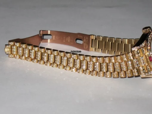 Well Made Replicas Rolex Datejust Self Winding Automatic 26mm Yellow Gold Case Womens Watch - Image 6