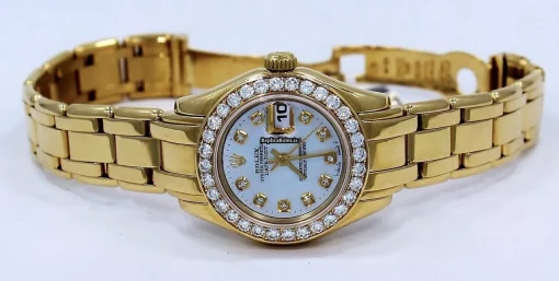Incredible Replica Rolex Lady-datejust Pearlmaster 69298 Automatic Movement 29mm Yellow Gold Case Womens Watch - Image 8