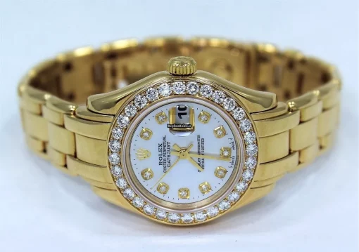 Incredible Replica Rolex Lady-datejust Pearlmaster 69298 Automatic Movement 29mm Yellow Gold Case Womens Watch - Image 9