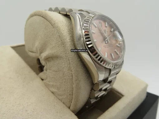 Incredible Replica Rolex Lady-datejust 179179 Caliber 2235 Automatic Movement 26mm White Gold Case Womens Watch - Image 3
