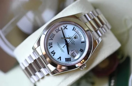Neat Replica Rolex Day-date II 218206 Automatic Movement 41mm Platinum Case Mens/unisex Watch - Image 8