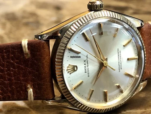 Distinctive Copy Rolex Oyster Perpetual 34 1005 Caliber 1560 Automatic Movement 34mm Yellow Gold Case Mens/unisex Watch - Image 6