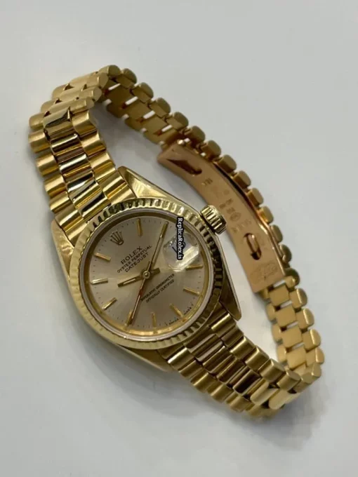 Suitable Fake Rolex Lady-datejust 69178 Caliber 2135 Automatic Movement 26mm Yellow Gold Case Womens Watch