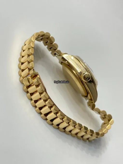 Suitable Fake Rolex Lady-datejust 69178 Caliber 2135 Automatic Movement 26mm Yellow Gold Case Womens Watch - Image 3