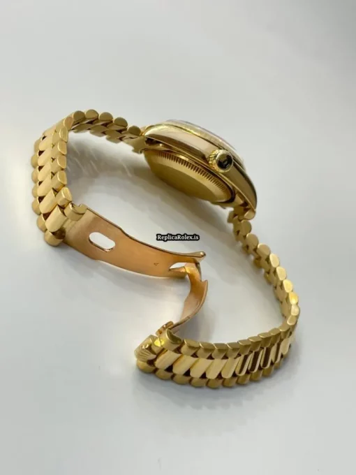 Suitable Fake Rolex Lady-datejust 69178 Caliber 2135 Automatic Movement 26mm Yellow Gold Case Womens Watch - Image 5