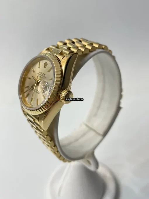 Suitable Fake Rolex Lady-datejust 69178 Caliber 2135 Automatic Movement 26mm Yellow Gold Case Womens Watch - Image 7