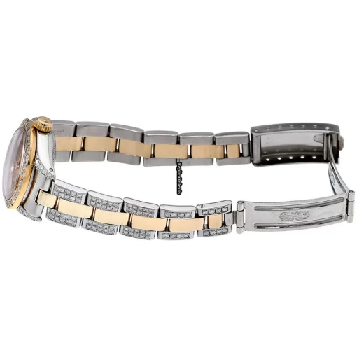 Unique Replica Rolex Oyster Perpetual Date Self Winding Automatic 26mm Gold/steel Case Womens Watch - Image 5