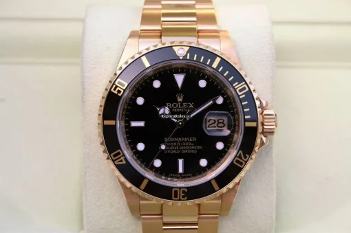 1:1 Clone Rolex Submariner Date 16618 Caliber 3135 Automatic Movement 40mm Yellow Gold Case Mens/unisex Watch