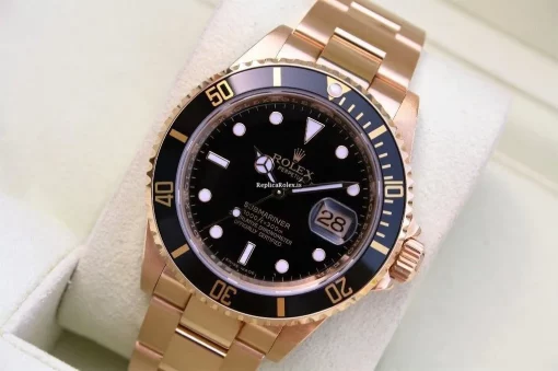 1:1 Clone Rolex Submariner Date 16618 Caliber 3135 Automatic Movement 40mm Yellow Gold Case Mens/unisex Watch - Image 6