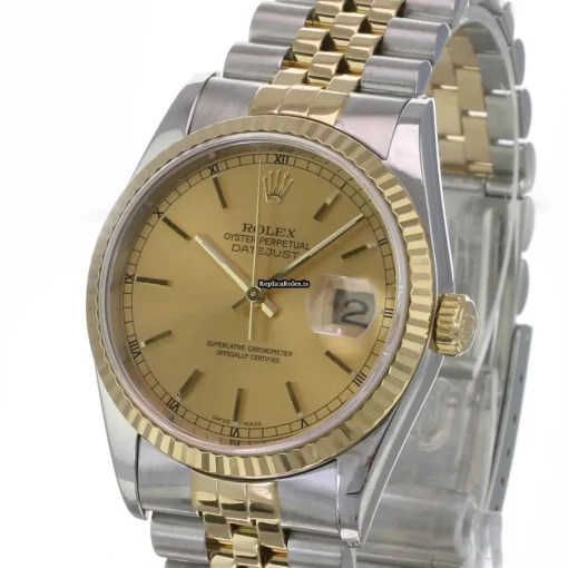 Affordable Replica Rolex Datejust 16233 Caliber 3135 Automatic Movement 36mm Gold/steel Case Mens/unisex Watch - Image 3