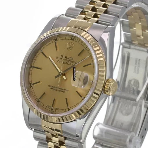 Affordable Replica Rolex Datejust 16233 Caliber 3135 Automatic Movement 36mm Gold/steel Case Mens/unisex Watch - Image 4
