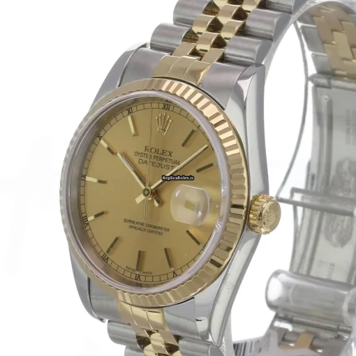 Affordable Replica Rolex Datejust 16233 Caliber 3135 Automatic Movement 36mm Gold/steel Case Mens/unisex Watch - Image 5