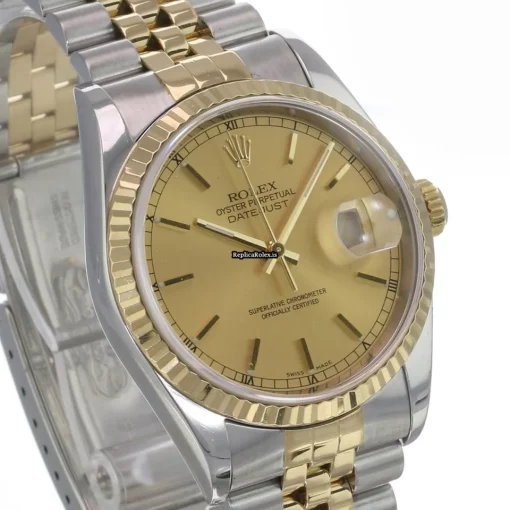 Affordable Replica Rolex Datejust 16233 Caliber 3135 Automatic Movement 36mm Gold/steel Case Mens/unisex Watch - Image 6