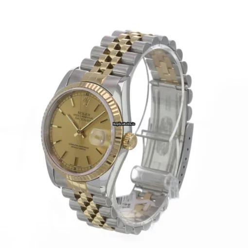 Affordable Replica Rolex Datejust 16233 Caliber 3135 Automatic Movement 36mm Gold/steel Case Mens/unisex Watch - Image 9