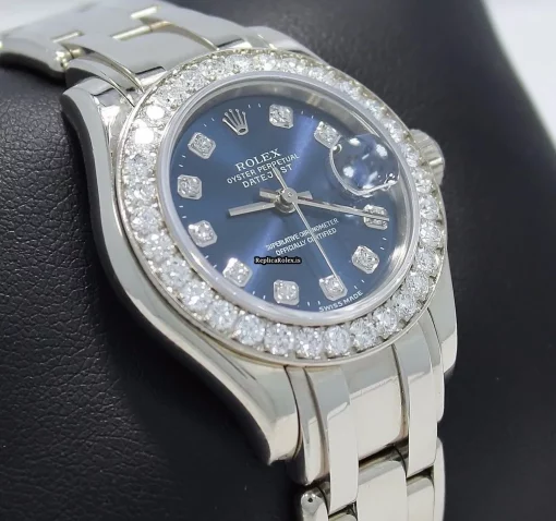 Lovely Replica Rolex Lady-datejust Pearlmaster 80299 Automatic Movement 29mm White Gold Case Watch - Image 7