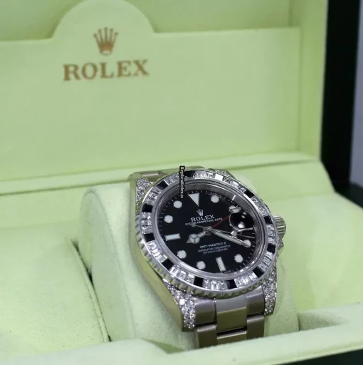 Amazing Clone Rolex Gmt-master II 116719 Automatic Movement 40mm White Gold Case Watch - Image 2