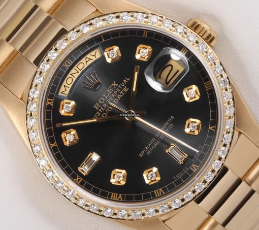 Awesome Copies Rolex Day-date 36 18038 Automatic Movement 36mm Yellow Gold Case Mens/unisex Watch