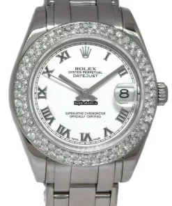 Incredible Replica Rolex Lady-datejust Pearlmaster 81209 Automatic Movement 29mm White Gold Case Watch
