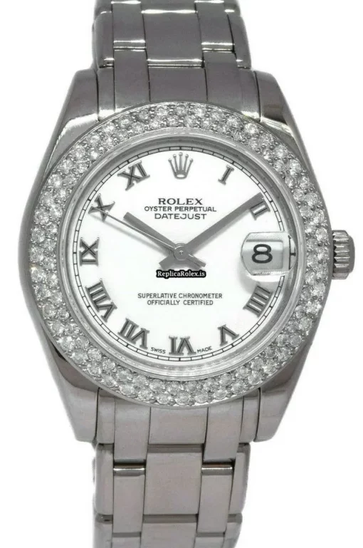 Incredible Replica Rolex Lady-datejust Pearlmaster 81209 Automatic Movement 29mm White Gold Case Watch