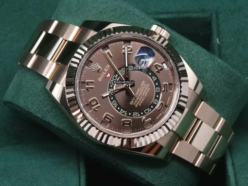 Aaa Clone Rolex Sky-dweller 326935 Caliber 9001 Automatic Movement 42mm Rose Gold Case Mens/unisex Watch - Image 5