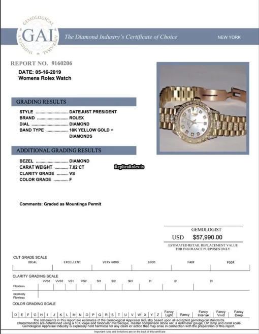 Appealing Replica Rolex Datejust Self Winding Automatic 26mm Yellow Gold Case Womens Watch - Image 2