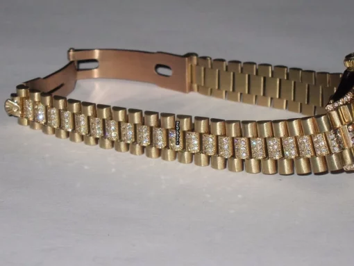 Appealing Replica Rolex Datejust Self Winding Automatic 26mm Yellow Gold Case Womens Watch - Image 6