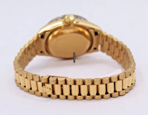 Fabulous Replica Rolex Lady-datejust 69178 Automatic Movement 26mm Yellow Gold Case Womens Watch - Image 9