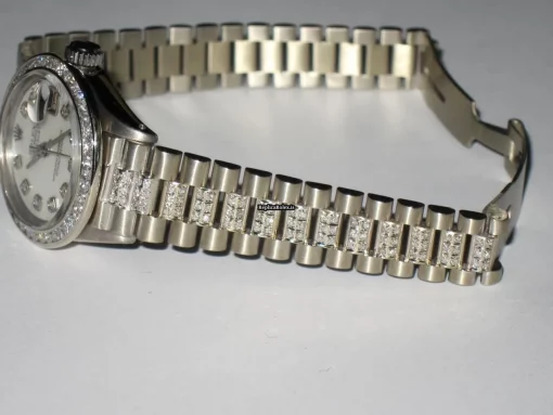 Good Replica Rolex Datejust Self Winding Automatic 26mm White Gold Case Womens Watch - Image 7