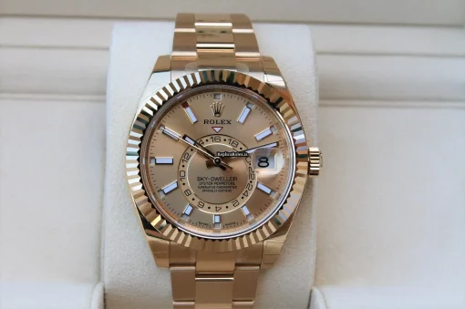 Top Fake Rolex Sky-dweller 326938 Caliber 9001 Automatic Movement 42mm Yellow Gold Case Mens/unisex Watch