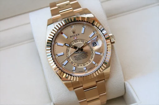 Top Fake Rolex Sky-dweller 326938 Caliber 9001 Automatic Movement 42mm Yellow Gold Case Mens/unisex Watch - Image 2