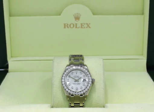Unique Replica Rolex Lady-datejust Pearlmaster 80299 Automatic Movement 29mm White Gold Case Watch - Image 6