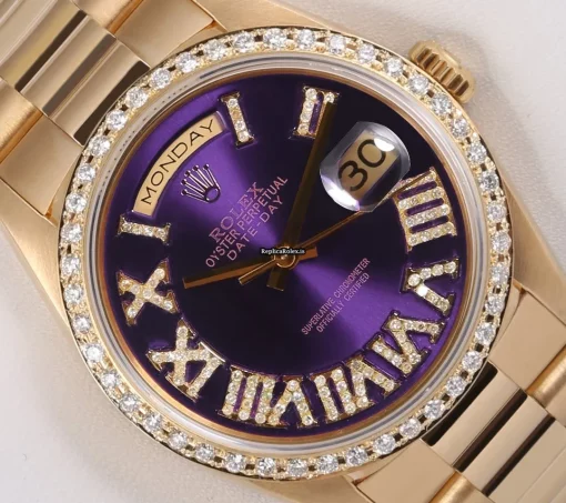 Well Made Fake Rolex Day-date 36 18038 Automatic Movement 36mm Yellow Gold Case Mens/unisex Watch