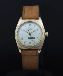 Offering Fake Rolex Bubble Back 5015 Automatic Movement Yellow Gold Case Mens/unisex Watch