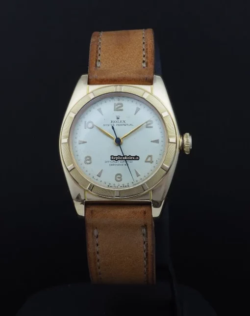 Offering Fake Rolex Bubble Back 5015 Automatic Movement Yellow Gold Case Mens/unisex Watch