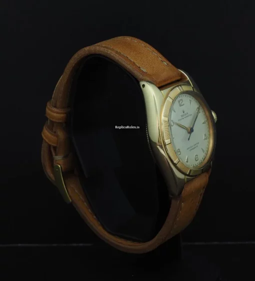 Offering Fake Rolex Bubble Back 5015 Automatic Movement Yellow Gold Case Mens/unisex Watch - Image 10