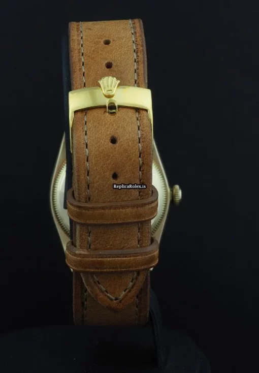 Offering Fake Rolex Bubble Back 5015 Automatic Movement Yellow Gold Case Mens/unisex Watch - Image 6