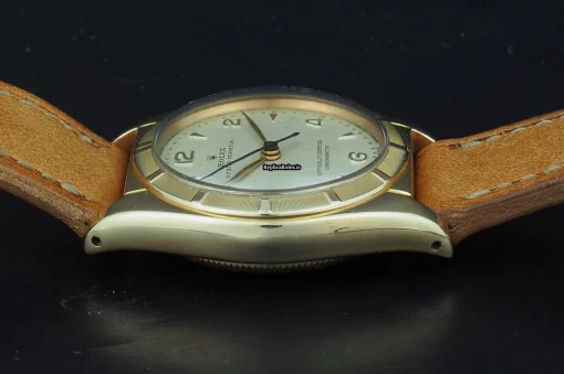 Offering Fake Rolex Bubble Back 5015 Automatic Movement Yellow Gold Case Mens/unisex Watch - Image 8
