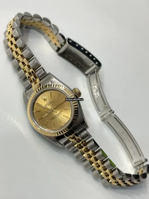 Swiss Replica Rolex Oyster Perpetual 76193 Caliber 2230 Automatic Movement 26mm Steel Case Womens Watch - Image 6