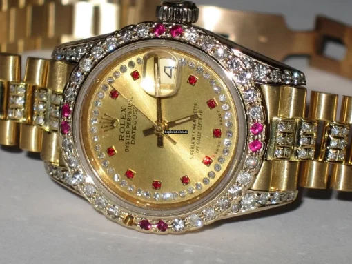 Mind-boggling Knockoff Rolex Datejust Self Winding Automatic 26mm Yellow Gold Case Womens Watch